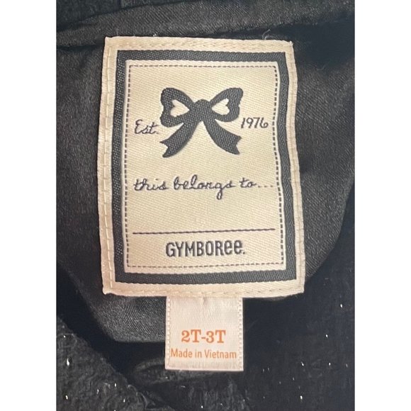 Gymboree Girl's Size 2 Toddler Black Tweed & Silver Sparkly Wool Blend Coat - Picture 5 of 5
